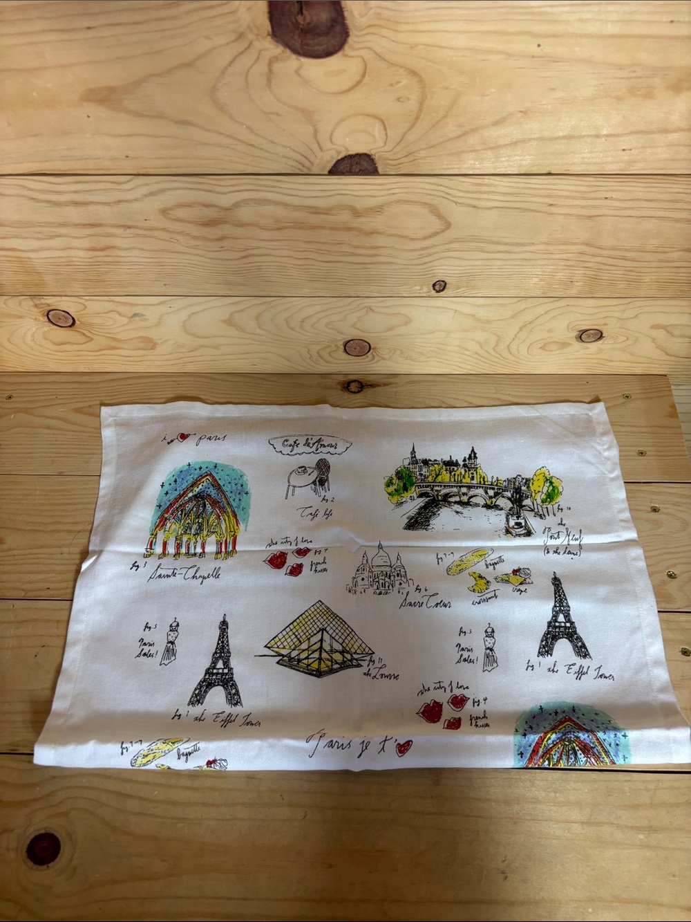 Nwt Anthropologie I Love Paris dish towel